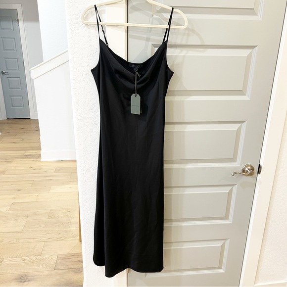 NWT All Saints Hadley Slip Midi Dress - Picture 3 of 5